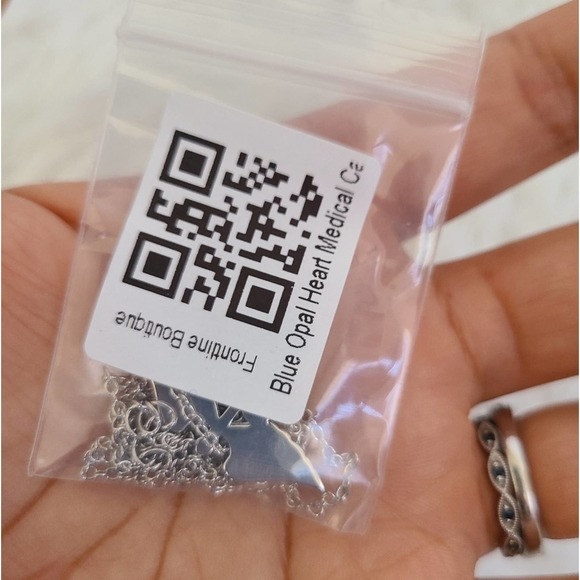 Opal Heart Caduceus Necklace NWT - Picture 3 of 4